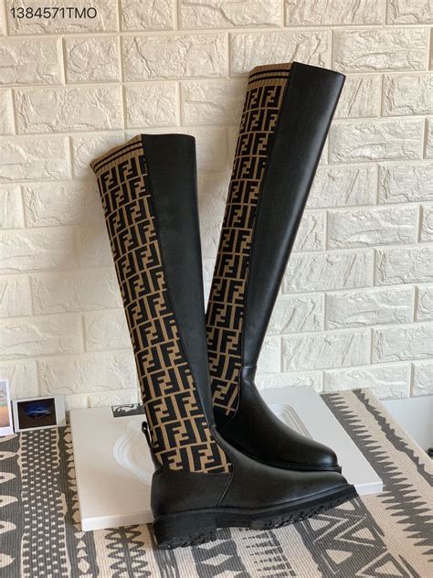 fendi high boots|fendi knee high sock boots.